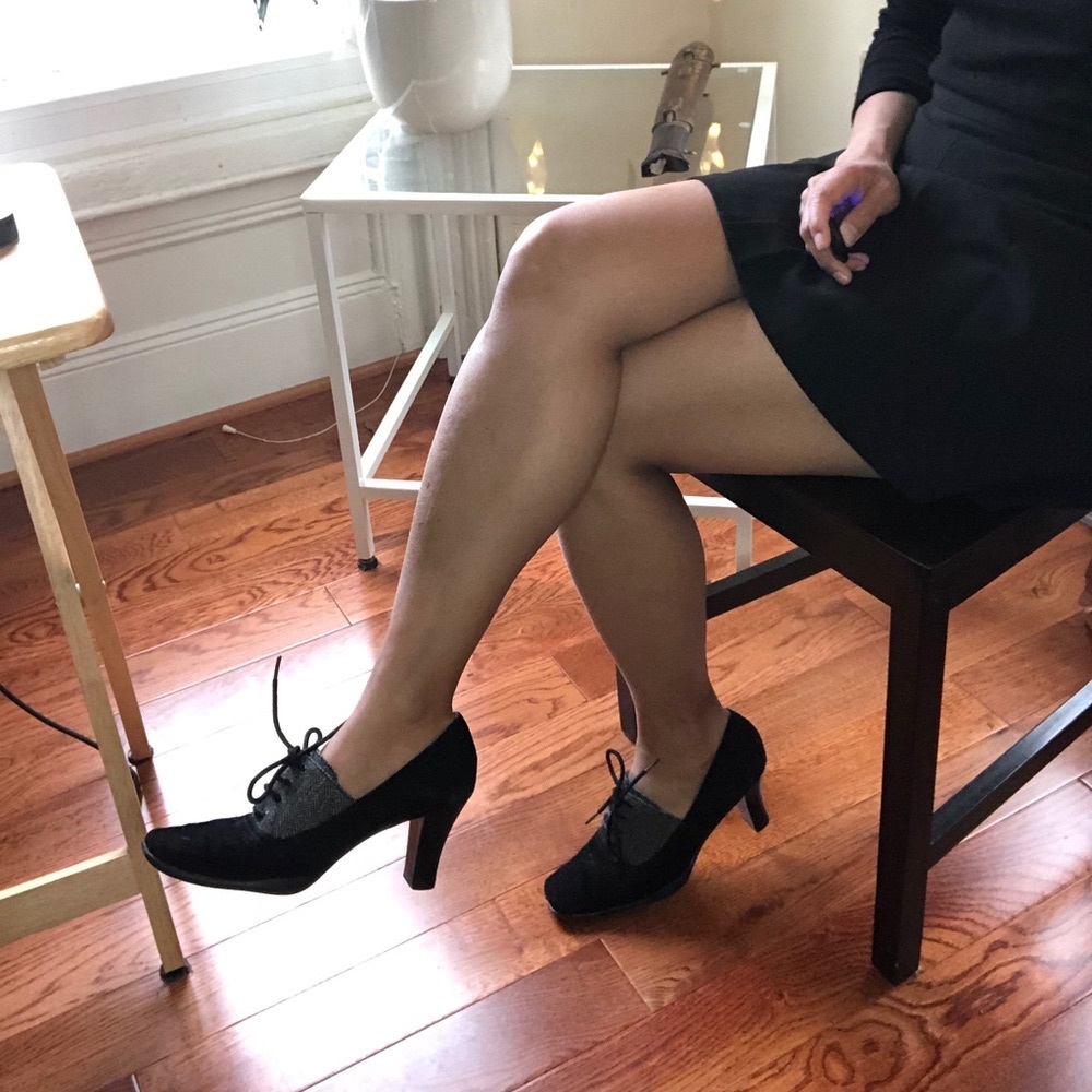 Aerosoles 2”inch oxford heels in black